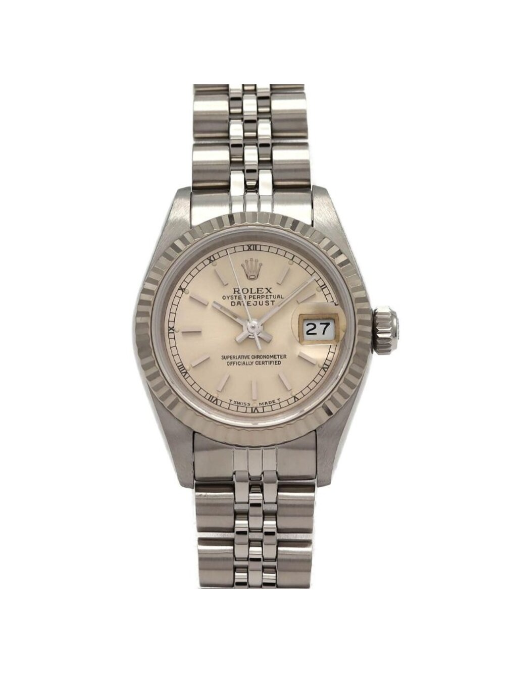 Rolex Datejust Stainless Steel White Gold Automatic Watch